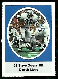1972 Sunoco Stamps      203     Steve Owens